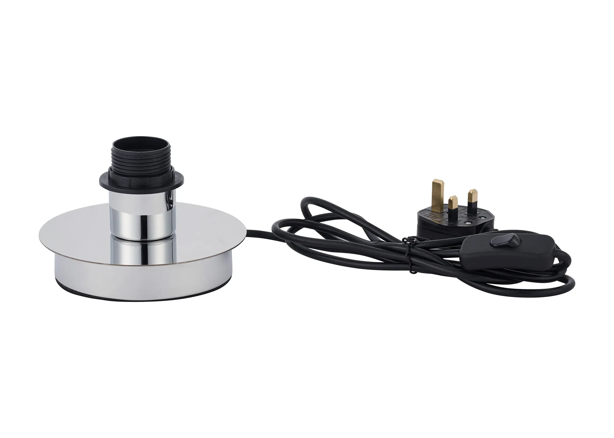 D1050CH  Carrie Polished Chrome E27 Universal Base Table Lamp Suitable For A Vast Selection Of Shades